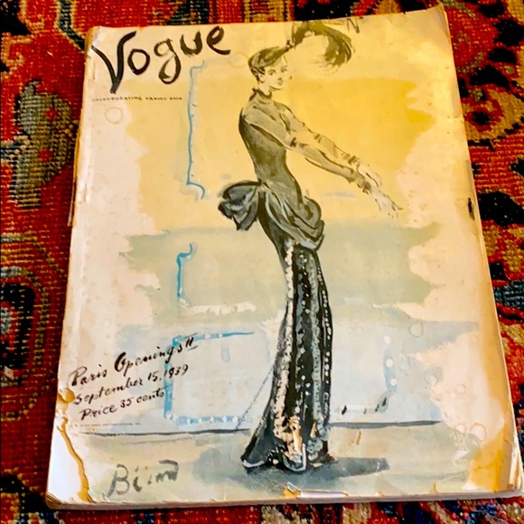 Rare 1939 VOGUE Magazine COCO CHANEL PARIS Opening ⭐️⭐️⭐️⭐️⭐️ - Picture 14 of 15